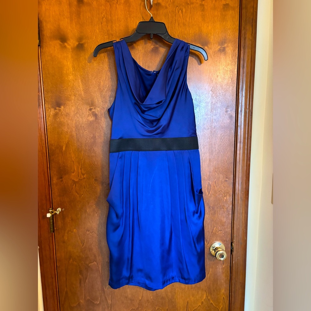 H&M Royal Blue Midi Dress with Pockets